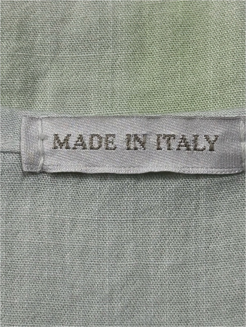 Made in Italy White Green Yellow Ombre Silk Viscose Tunic Swim Cover Up - Picture 4 of 5